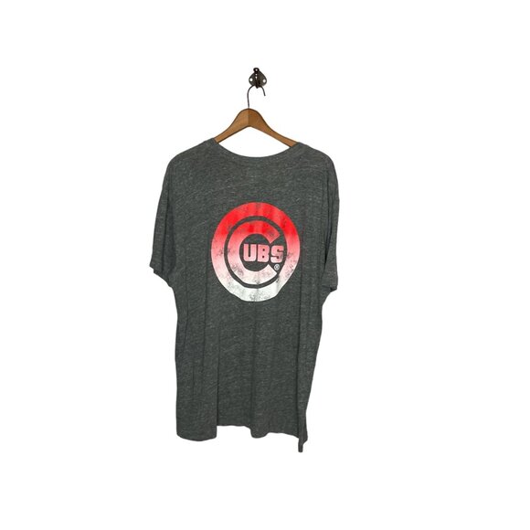 New Era Men's 2XL Gray Chicago Cubs MLB Baseball Double‎ Sided Graphic Tee Shirt - Picture 3 of 5